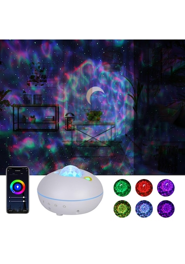 Suntek Galaxy Projektör Gece Işığı Uygulama Kontrolü Led Beyaz