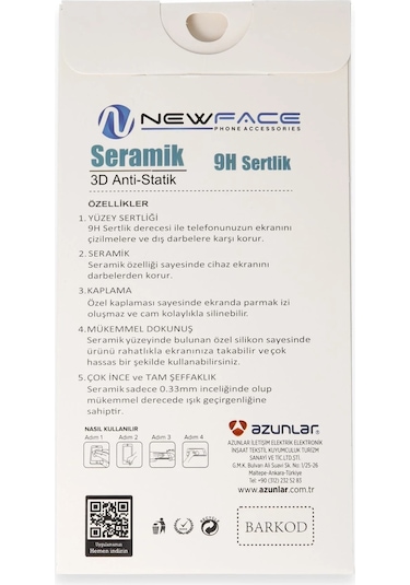 Muratech Newface Xiaomi Redmi Note 9 3d Antistatik Seramik Nano Ekran Koruyucu