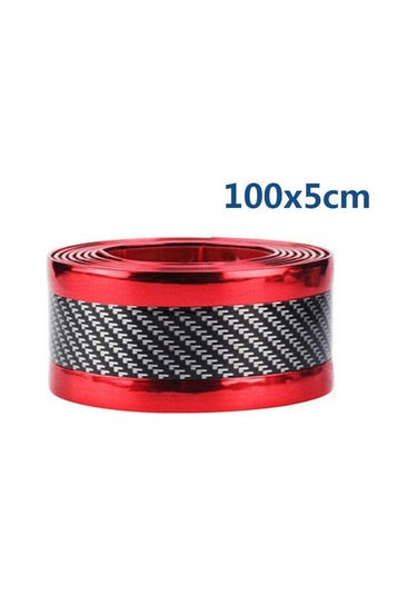 Satış Karbon Fiber Kauçuk Kalıplama Şerit Yumuşak Siyah Trim Tampon Şerit Dıy Kapı Eşiği Koruyucu Kenar Koruma Araba Çıkartmaları Araba Red 100x5cm