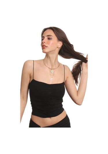 Labalaba Kadın Lak Altın Kaplama Sedef Kalp Charmlı Tel Choker, Tasma Kolye Altın