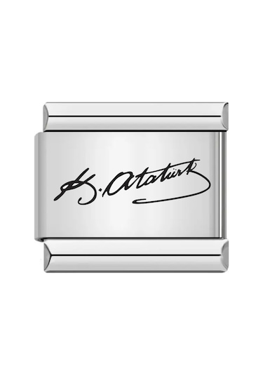 Türk Ek Uzatma İtalyan Charm Çelik Bileklik Charmı Scb31 Beyaz