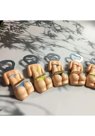 Primepickings Mavi Pembe 3d Bikini Desenli Paslanmaz Çelik Seyahat Bardağı Ve Şişe Açacağı Mavi+pembe