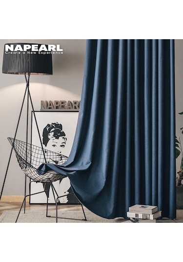 Krem 1 Adet Napearl 70% Karartma Perdesi Düz Renk Modern Tasarım Yatak Odası Halka Tipi Pencere Perdesi Oturma Odası Ev Dekor İçin W100cm X L130cm Krem