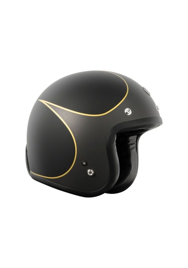 Torc T-50 Del Mar Hardy Açık Motosiklet Kaskı Mat Siyah Gri