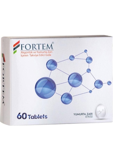 Fortem Akgünlük Ak Günlük ve Yumurta Kabuğu Zarı İçeren 60 Tablet