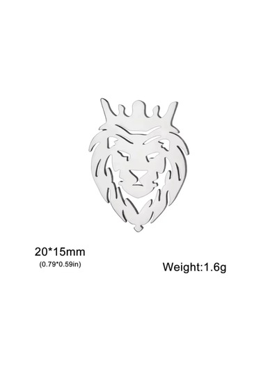 Olfil Broş-mini Aslan Stil Şık Minimalizm 317910621 Gri