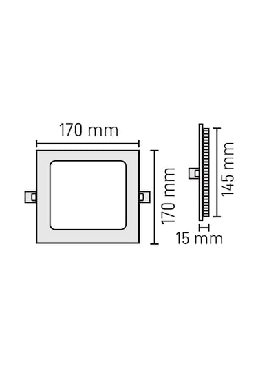 Maxled 10 Adet 12w Sıva Altı Kare Led Panel 6500k Beyaz Mx-1032 Beyaz Kasa