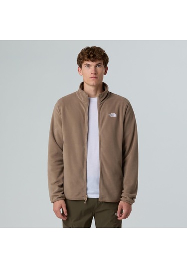 The North Face Erkek Glacier Tam Boy Fermuarlı Polar Nf0a8d0rbow1 Kahverengi