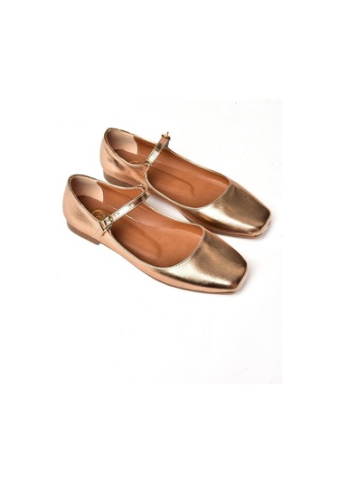 Fox Shoes S726252508 Bronz Rugan Kadın Babet Bronz