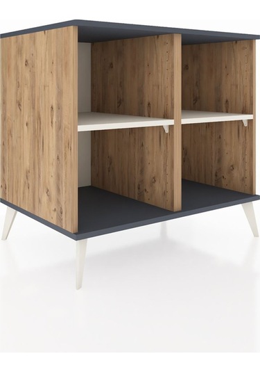 Kronos Şifonyer 2 Raflı 88x59x80 Çam-antrasit/aytaşı Antrasit/aytaşı