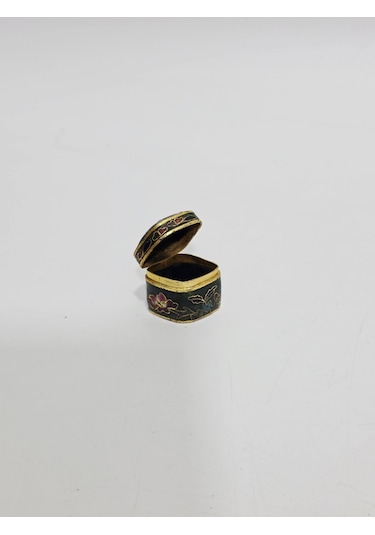 Antika Cloisonne Minyatür Kutu 2,9x2cm 117