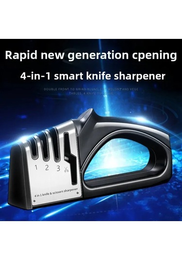 Suofeng Ev Ve Dışarıda Kullanım İçin El İle Çelik Bıçaklarını Hızlı Ve Keskin Hale Getiren Çok Fonksiyonlu Taşınabilir Tasarım Aparatı Siyah, Dörtlü Diğer