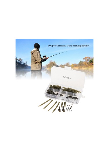 Lixada 100 Adet Terminal Sazan Balıkçılık Pimleri İle Y4700 Yeşil