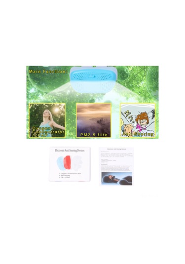 Hangfox Silikon Uyku Konfor Aleti: Burun Tıkanıklığı Ve Horlama Engeli Pil Dahil Değil Mavi