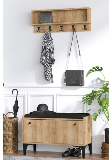 Decormet Lena Ayakkabılık Safir Meşe - Dec-20035 Çok Renkli