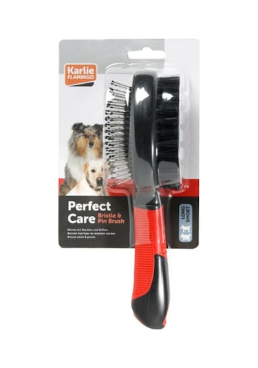 Flamingo Çift Taraflı Köpek Tarak ve Fırça Small