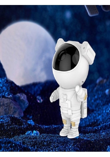 Mobgift Astronot Tasarımlı Kumandalı Projector Projeksiyon Gece L Çok Renkli