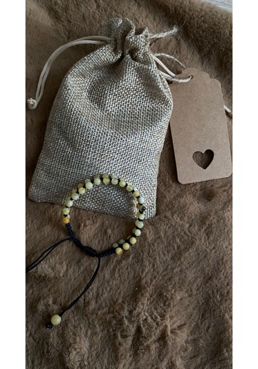 İlknur Doğal Taş Evi Baltık Kehribar Bileklik Çok Renkli