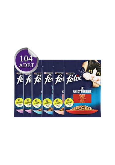 Felix Karışık Yaş Kedi Maması 104 x 85 G