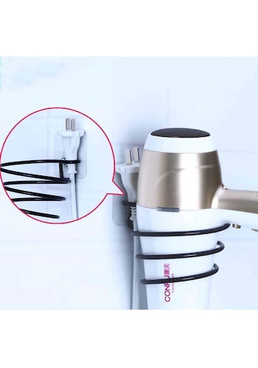 Yapışkanlı Saç Kurutmalık Siyah , Sihirli Yapışkanlı Siyah Saç Kurutma Makine Askısı