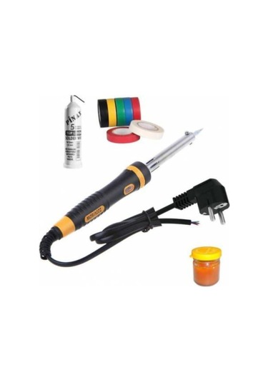 60 Watt Leyim Seti Topraklı Lehim Tabanca Kalem Havya Tüp Set Kal