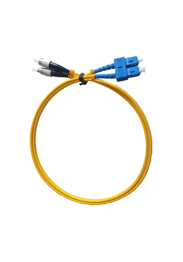 Beek Fc-sc Fiber Optik Patch Kablo, Os 2 9/125 Singlemode, 3.0mm, Lszh, 1 Metre Tdrtr