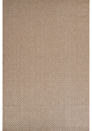 Sisaluna 4441 Bej Jüt Tabanlı Modern Dokuma Kilim Sisal Hasır Halı Bej