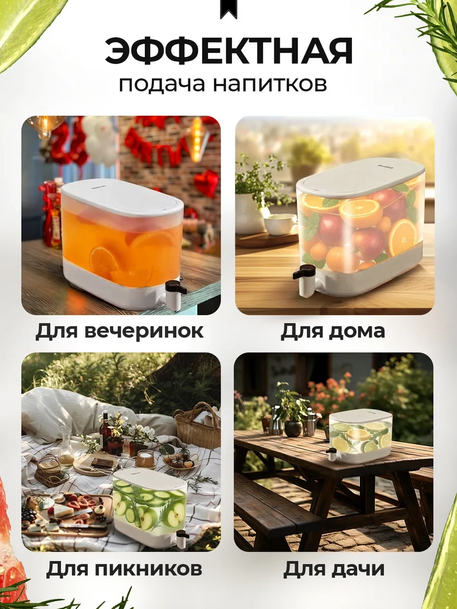 Ecoco 4 Litre Limonlu Içecek Dispenseri, Musluklu 403441823 Gri