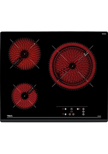 Teka Tz 6317 Siyah Vitroseramik Cam 3 Gözlü Elektrikli Ankastre Ocak