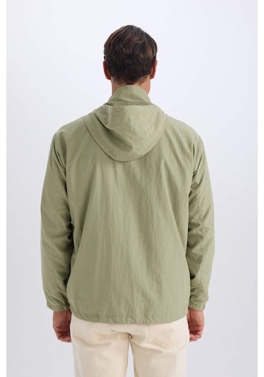 DeFacto Regular Fit Kapüşonlu Fermuarlı Cepli Mevsimlik Baharlık Yağmurluk D6305AX25SPKH271