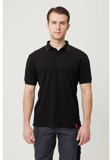Nepeta Polo Yaka T-shirt Siyah-gri