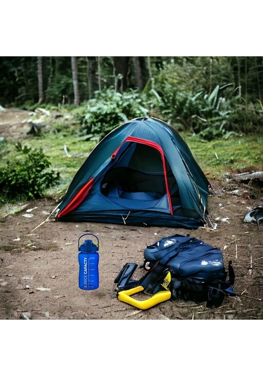 Sağlıklı Polikarbon 1.5 Litre Büyük Kapasiteli Su Matarası Pipetli Suluk Mavi Mavi