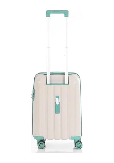 Mçs 3lü Set Kırılmaz Silikon Seyahat Valizi Bavulu V305 Kemik Su Yeşili Bej