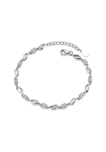 Mavi Zirkon Kristal Aşk Bileklikleri Basit, Şık Ve Tatlı Mavi