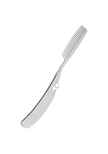 Suofeng Pratik Paslanmaz Çelik Sakal Tarak - Cep Boyu Erkek Bakım Aracı