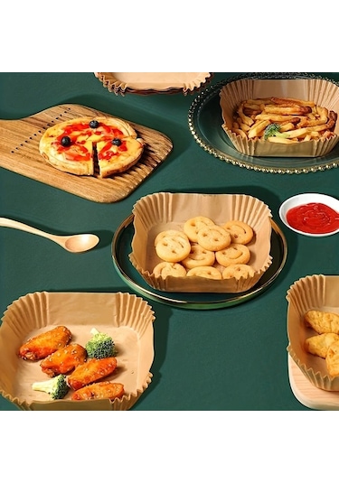 Cordial 100'lü Sarı Airfryer Pişirme Kağıdı - Yapışmaz Fırın Ve Mikrodalga İçin Sağlıklı Yağsız Pişirme