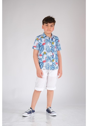 Pamuk Gömlek Hawaii Punky Animals 2022-B-0001