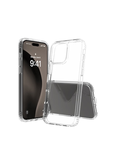 Buff Apple Uyumlu iPhone 16 Pro Max - Kılıf + Ekran Koruyucu + Lens Koruyucu Şeffaf
