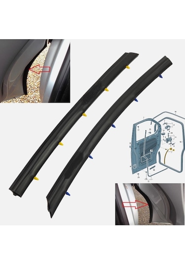 Im Global Vw Transporter T5 T6 Ön Kapı Alt Fitili Sol 7h0837565a Kapı Fitili Kapı Lastiği