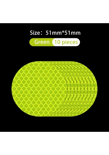 Yansıtıcı Uyarı Etiketi Tekerlek Kaşları Kapı Açma Çıkartmaları Şerit Araba Jant Koruyucu Araba Çıkartması Dıy Daire Yeşil 10 Adet