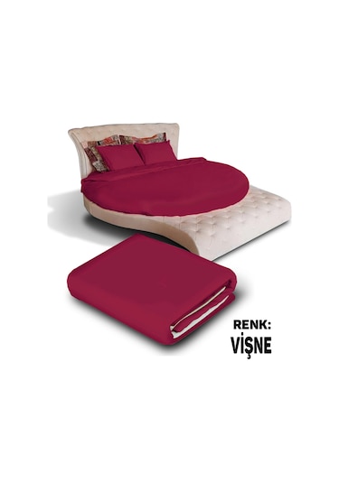 Sofaroom Yuvarlak Nevresim Takımı Vişne
