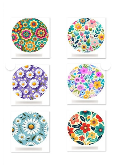 Dexcom Freestyle Libre Sibionics Sensör Koruyucu Bant 12'li Paket / Çiçek