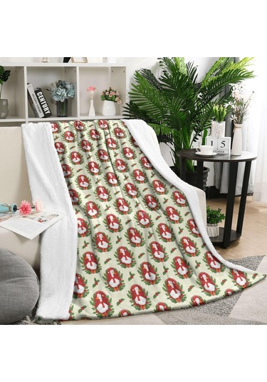 Noel Desenli 50x60 İnç Polar Battaniye, Yumuşak, Hafif Ve Kalın, Erkek, Kadın Ve Çocuk İçin Noel Baba Noel Ördeği