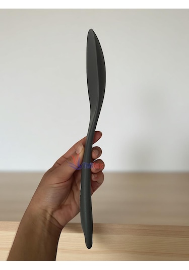 Isıya Dayanıklı Sert Uçlu 30 Cm Büyük Silikon Kaşık 1 Adet
