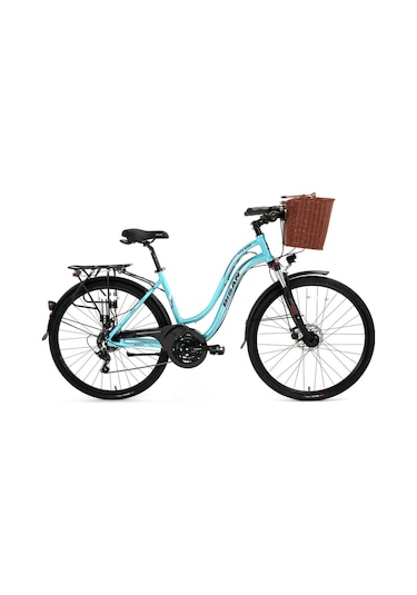Bisan Ctx 6300 Şehir Bisikleti 46 Cm Disk Fren 28 Jant 21 Vites Turkuaz Bordo Turkuaz