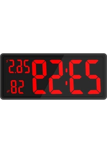 Trendooze Suntek Sıcaklık Saat Mekan Led Kırmızı Kırmızı Işıklı İç Göstergesi Dijital Arka Nt Kırmızı