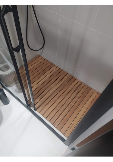 Katlanabilir Ahşap Duş Izgarası (Teak Ağacı)