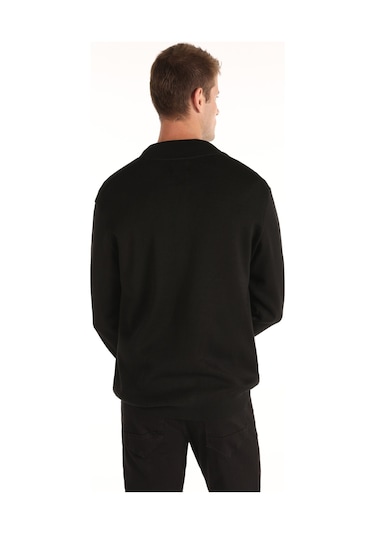 Colins Regular Fit Fermuarlı Triko Siyah Erkek Hırka Cl1064848 Siyah