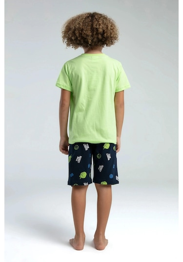 Rolypoly Erkek Çocuk Bermuda Takım - Lime Lime