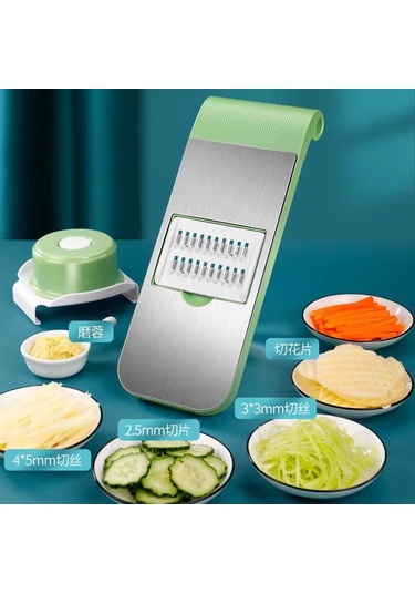 Yeşil Sebze Kesici, Parçalayıcı, Mutfak Kullanımı Yüksek Kaliteli Paslanmaz Çelik Yeşil